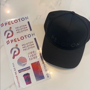 Peloton Hat and Stickers